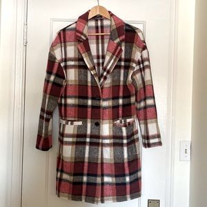 Soft Plaid Shacket with Pockets